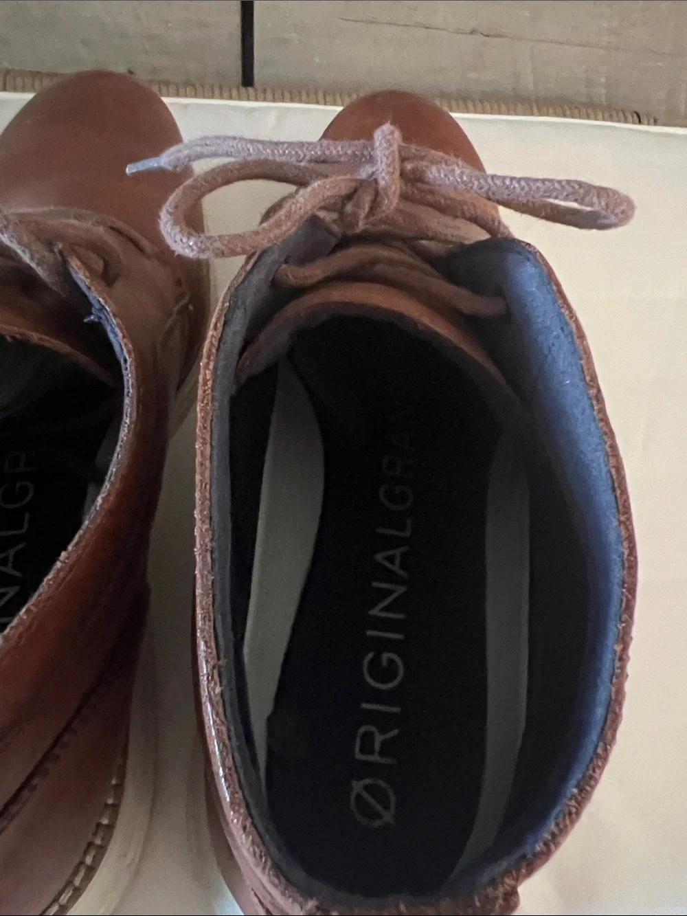 Cole Haan Grand.OS Mens 10.5 M Brown Leather Chukka Boots Lace Up Casual Shoes